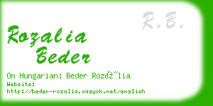 rozalia beder business card